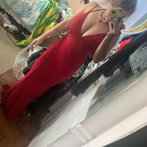 Red David Bridal Dress - Tag still attached
